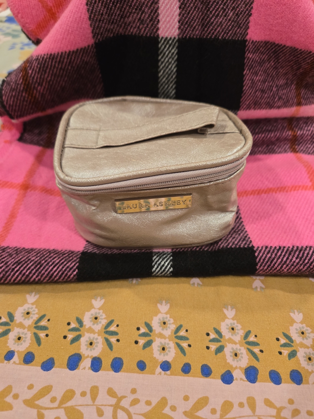 Laura Ashley Small Travel Jewelry/Makeup Bag